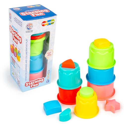 RATNA’S Stacking Fun Beaker with Shape Sorting Educational & Learning Toy for Kids & Toddlers