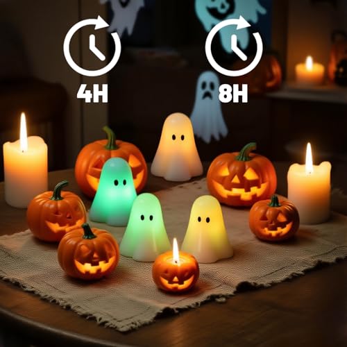 Image of Wondise Halloween Flameless Candles Color Changing with Remote Timer