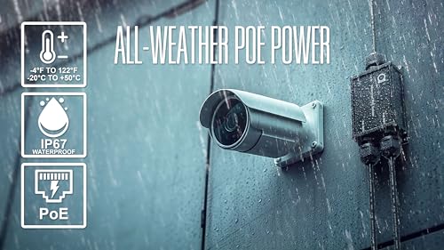 Image of Waterproof PoE Extender Repeater Booster, Outdoor Gigabit PoE Amplifier with 2 Output Ports, IP67, 802.3af /at /bt, Up to 90W Total, No Power Required
