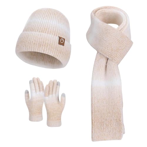 Bonnet d'hiver tricoté doublé polaire avec écharpe intégrée haute protection