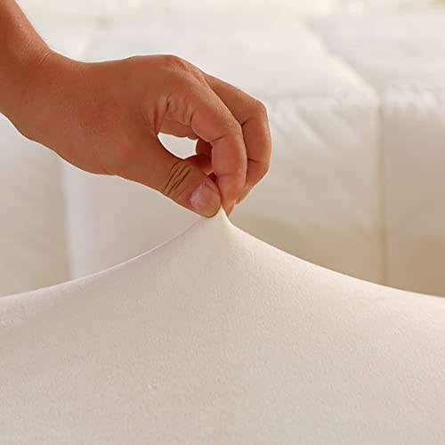 Rénover un banc usé avec la housse velours extensible blanc M
