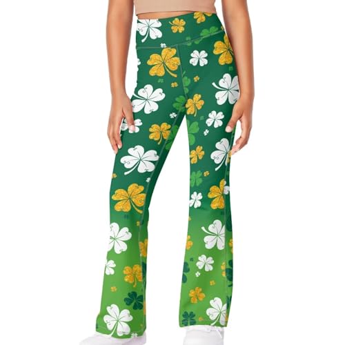 Tongluoye Girls Yoga Pants Size 5-14 Athletic Bell Bottom Leggings High Waisted Flare Leg Pants for Dance Workout Running3