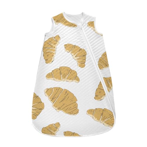 vvfelixl Croissant Baby Sleeping Bag Sleep Sack,Baby Wearable Blanket Sleep Suit for 0-6 Months