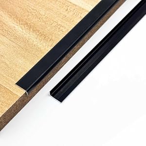10-Pack 36 Inch Aluminum Tile Edge Trim – L-Shape Metal Tile Edging for Backsplash, Wall Corners, and Finishing – Square TileTrim (Black, 3Ft)