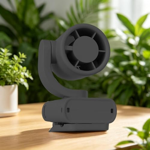 Aire acondicionado con clip y ventilador portátil recargable de 180 grados para coche y camping 4