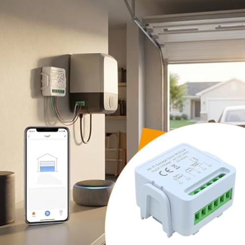 Interruptor inteligente WiFi HUBa para puertas de garaje compatible con Tuya 7