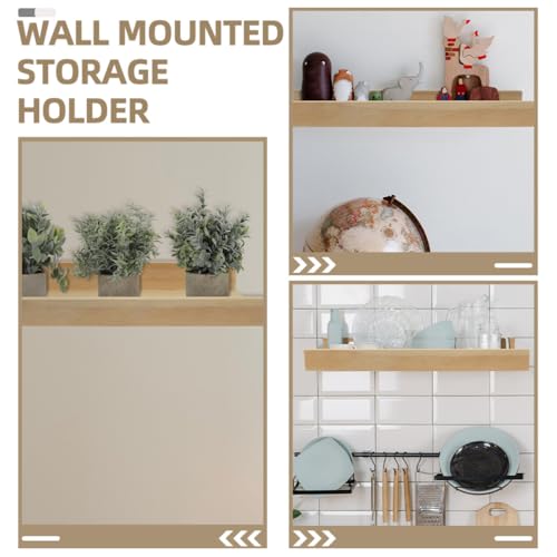 Estante flotante de pared de madera khaki soluciona falta de espacio 4