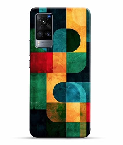 Image of Pattern Colorful Printed Hard Back Case Cover & Compatible for Vivo X60 5G | Vivo X60 | V2045 (Multicolor) - D1812