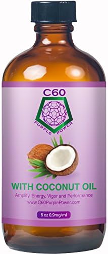 C60 Purple Power Carbon 60 in Coconut Oil 8 oz (225ml) 0.9mg/ml Total 203mg of C60