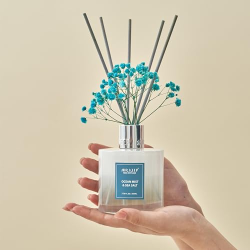 Image of Airkeep Reed Diffuser Set /Ocean Mist&Sea Salt /6.76 fl oz(200ml) /1 Pack /Home & Office Decor Aromatherapy Diffuser Oil Gift Set