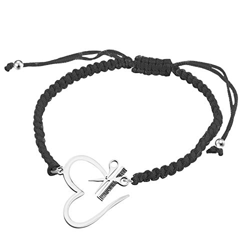SEIRAA Hair Stylist Gift Hair Stylist Adjustable Handmade BraceletScissor and Comb Bracelet Barbers Graduation Gift