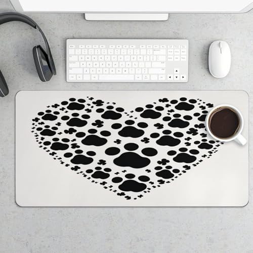 Alfombrilla para escritorio con diseño de huella de perro grande miniatura 5