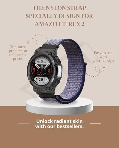 Image of YODI Strap Band Compatible with Amazfit T-Rex 2 Smartwatch Only Soft Silicone | Nylon | Chain | Leather Watch Straps with Installation Adjuster Tool For Amazfit TRex 2