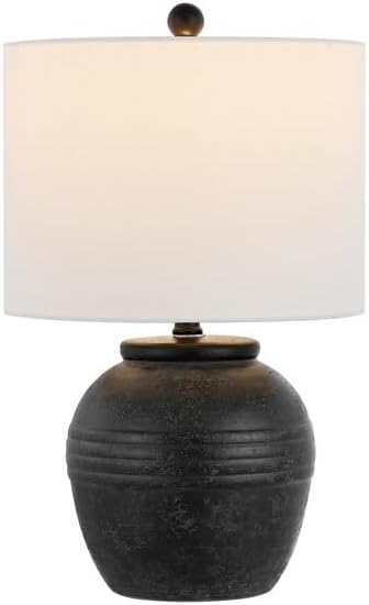 SAFAVIEH Lighting Collection Naturi Black 20-inch Table Lamp (LED Bulb Included)