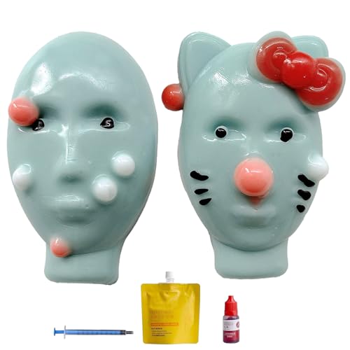 2 PCS Pickel Ausdrücken Spiel, Pimple Popper Toy, Pickel Ausdrücken Spielzeug, Lustiges Pimple Popper Toy Für Erwachsene Und Kinder, Stressabbau Und Unterhaltung Humorvolle Freunde (White)