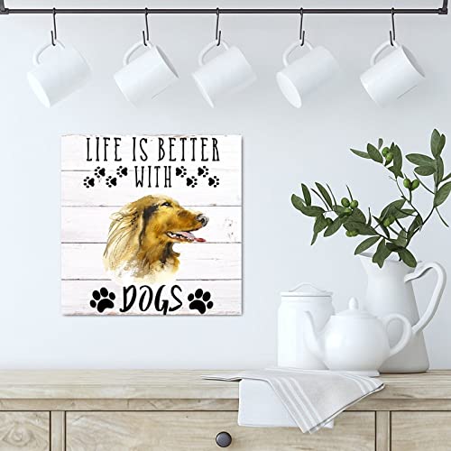 Cadeau maman panneau bois déco tableau chien Labrador - 4