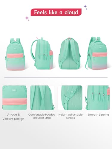 Image of Genie 17 inch Laptop Backpack for Women & Girls | Spacious Office, College & Travel Bag | Water Resistant, Multi-Compartment with Padded Laptop Sleeve