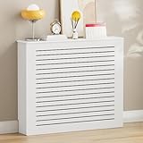SBCWH Cubierta Moderna para Radiadores Antiguos, Cubre Radiadores con Estante Superior de Almacenamiento, Armario Calefactor con Rejilla Blanca, Oculta Las Tuberías Desordenadas(60x70x20cm)