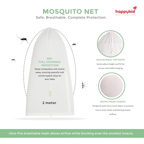 Image of Happykid Baby Cradle Set | Durable Cotton Cloth, Mosquito Net, Spring, Hanger Jhoola (Green)
