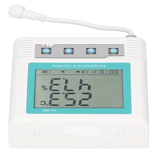 Airshi USB Temperature Humidity Recorder, Temperature Data Logger DC 5V LCD Display Long Work Time Accurate for Computer Room for Laboratory (208W Group Data), Airshipwonc9qdg3-12