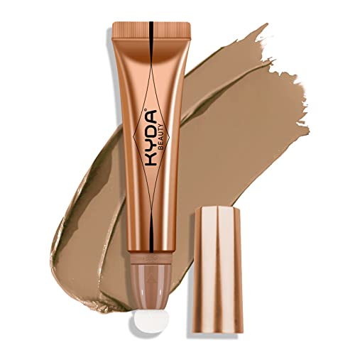 KYDA Contour Beauty Wand, Liquid Face Concealer Contouring with Cushion Applicator, High Coverage Natural Matte Finish, Lightweight Blendable Super Silky Cream Contour Stick, by Ownest Beauty-Light to Medium