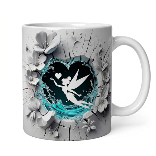 Shopi Zone Tasse en céramique - Motif fée magique et cœur enchanté