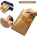 Resealable Bags, Brown Paper Stand up Pouches with Window, 50Pcs 3.5