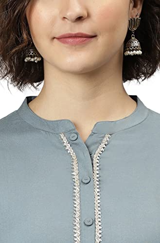 Image of Janasya Women's Rayon Kurta With Pant and Dupatta