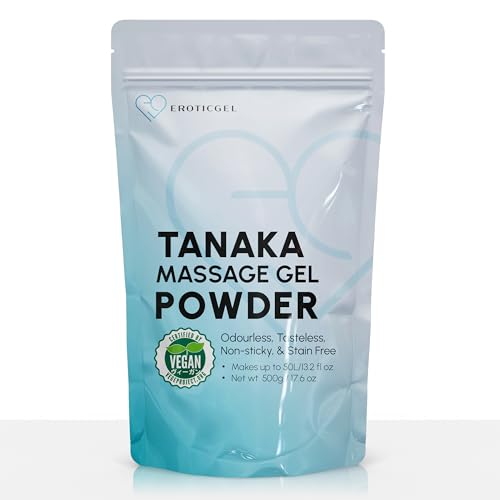 Tanaka Edition Nuru Massage Gel Powder 500g | Aloe Vera, Seaweed, Liquorice, & Green Tea | Made in Japan | Paraben & Glycerine Free | Makes 1.05 gal