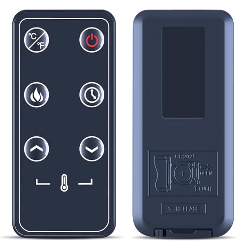 New Replacement Remote Control Compatible with Covenant Electric Fireplace Heater W914-18FT W914-26FT W914-30FT W914-36FT W914-40FT W914-48FT W914-18D W914-26D W914-30D W914-36D W914-40D W914-48D