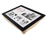 PrimoLiving Knietablett P-779 mit Kissen und Fotorahmen schwarz