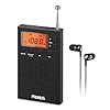 PRUNUS J-125 Taschenradio UKW/AM/FM Mini Radio mit Kopfhörern, Tragbares Radio Klein mit Voreinstellung/Timer/Wecker…