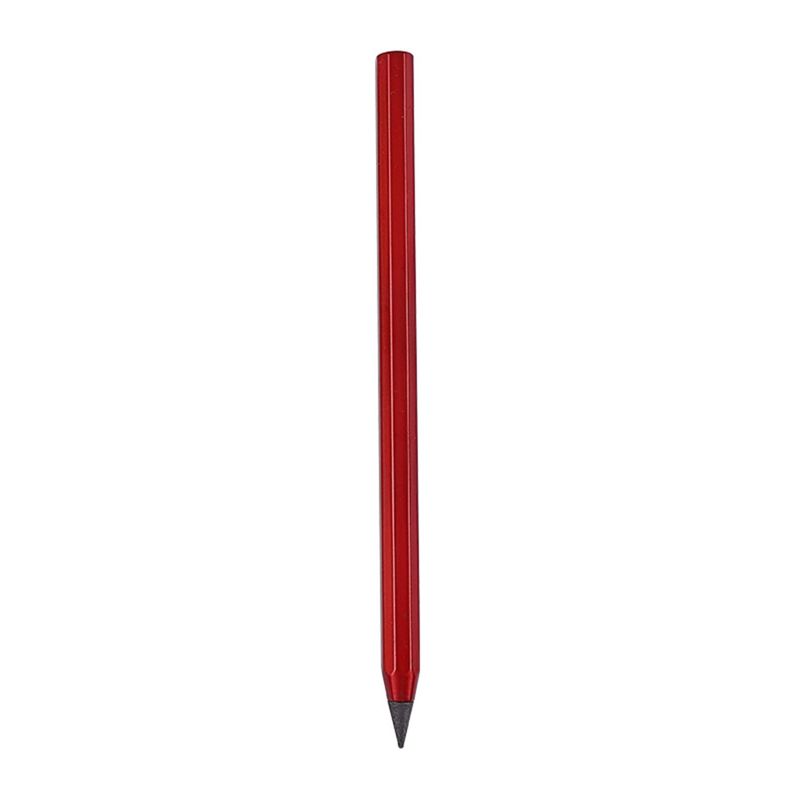 Yangly Red Everlasting Pen Metal Inkless Pen Erasable Pencil For Kids Adult Writing Drawing Drafting Home Office School Supplies