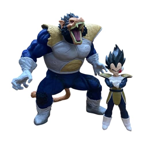 Image of DBZ Great Ape (Oozaru) Vegeta and Vegeta Red Eye Tracking Action Figures, 30cm & 22cm, 2 Figures