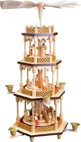 Richard Glaesser 3 Level Nativity German Christmas Pyramid Made in Germany