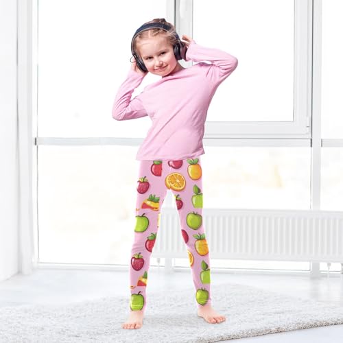 Boccsty Cute Peach Pear Strawberry Gummy Jelly Candy Girls Leggings Kids Yoga Pants Dance Active Tights 4T4