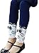 Romapig Winter Kids Girls Lace Flowers 3-7 Years Legging Pant Pink (6, Navy Blue)