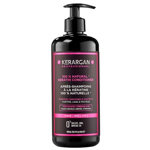 Kerargan - Après-Shampoing Ultra Réparateur à la Kératine pour Cheveux Abîmés et Stressés -...