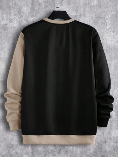 Image of Tagas Men's Colorblock Adventure Print Sweatshirt - Winterwear Round Neck Pullover | Casual Stylish Fleece Sweatshirt | Sizes S-XXL