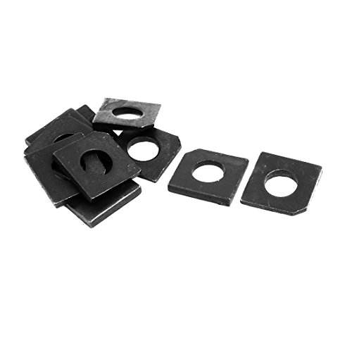 Aexit 12mm Fitting Quality Parts Dia Carbon Steel Slot Section Square Bevel Washer 10pcs Model:26as549qo355