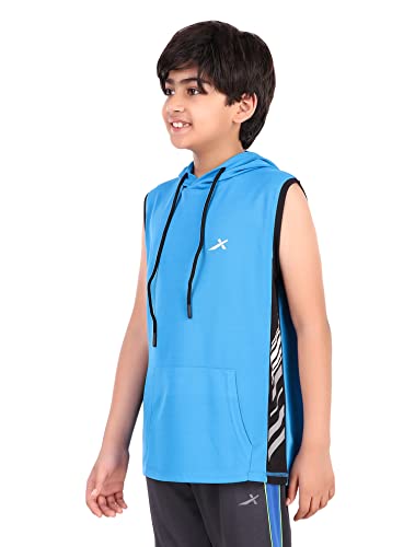 Image of Vector X OKT-228 Kid's Printed Hoodie Boys Sleeveless Hooded Regular Fit T-Shirt