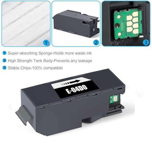 Image of T04D0 Ink Maintenance Box Compatible for Epson Ecotank ET-7700, ET-7750, ET7700, ET7750, L7188, L7160, L718, EW-M770T, EW-M770TW, EW-M970A3T Printers (T04D0 Maintenance Box)