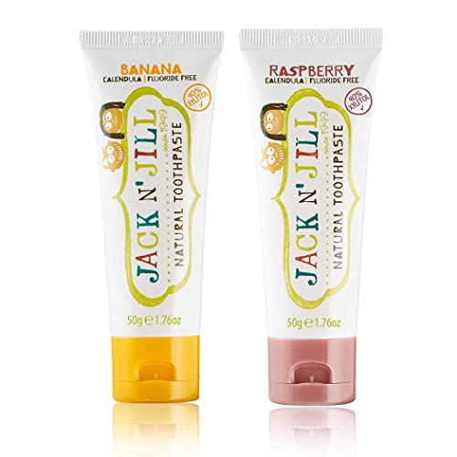 Image of Jack N Jill Natural Toothpaste, Banana & Raspberry, 1.76 oz (Pack of 2)