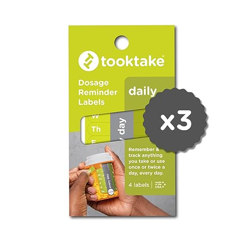 TOOKTAKE Daily Tracking Stickers/3 Pck for Vitamins & Medication in Any Form,Vitamin Organizer,Easy Pill Tracker,Daily Pill Organizer,Medicine Organizer,Weekly Pill Box,7 Day Week, AM/PM,Day & Night