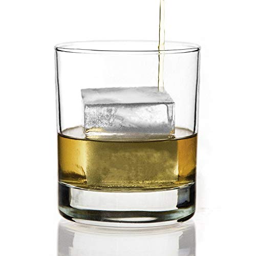 Glacio Ice Cube Trays Silicone - Large Ice Tray Molds For Making 8 Giant Ice Cubes For Whiskey - 2 Pack #TOP6