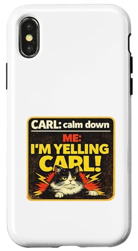 Yelling Carl Meme �ʔ��� ���� ���p �����_�� �~�[�� �C���^�[�l�b�g �X�}�z�P�[�X iPhone X/XS �p