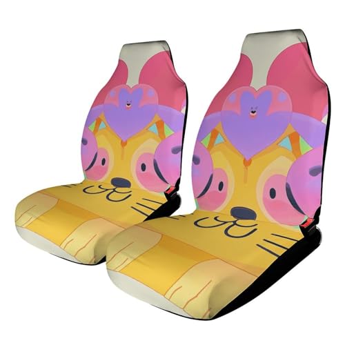 Housse de siège de voiture imperméable et facile à installer avec motif chaton dessiné