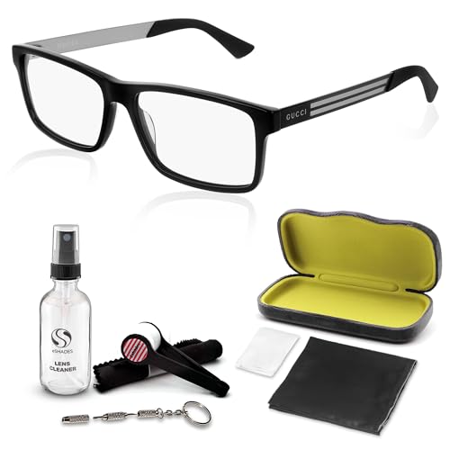 Gucci GG0692O Designer Fashion Eyeglasses Stylish Rectangular Frame Eyewear with Luxury eSHADES Kit - Embrace Sophistication and Elegance