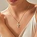UVGVA 18K Gold Plated Crown Cross Necklace for Women, Religious Faith Jewelry, Gift for Christian Women (Crown Cross Necklace)
