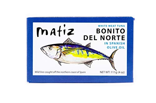 Matiz España Bonito Del Norte, 4 Ounce, White Meat Tuna in Olive Oil (1 Tin)